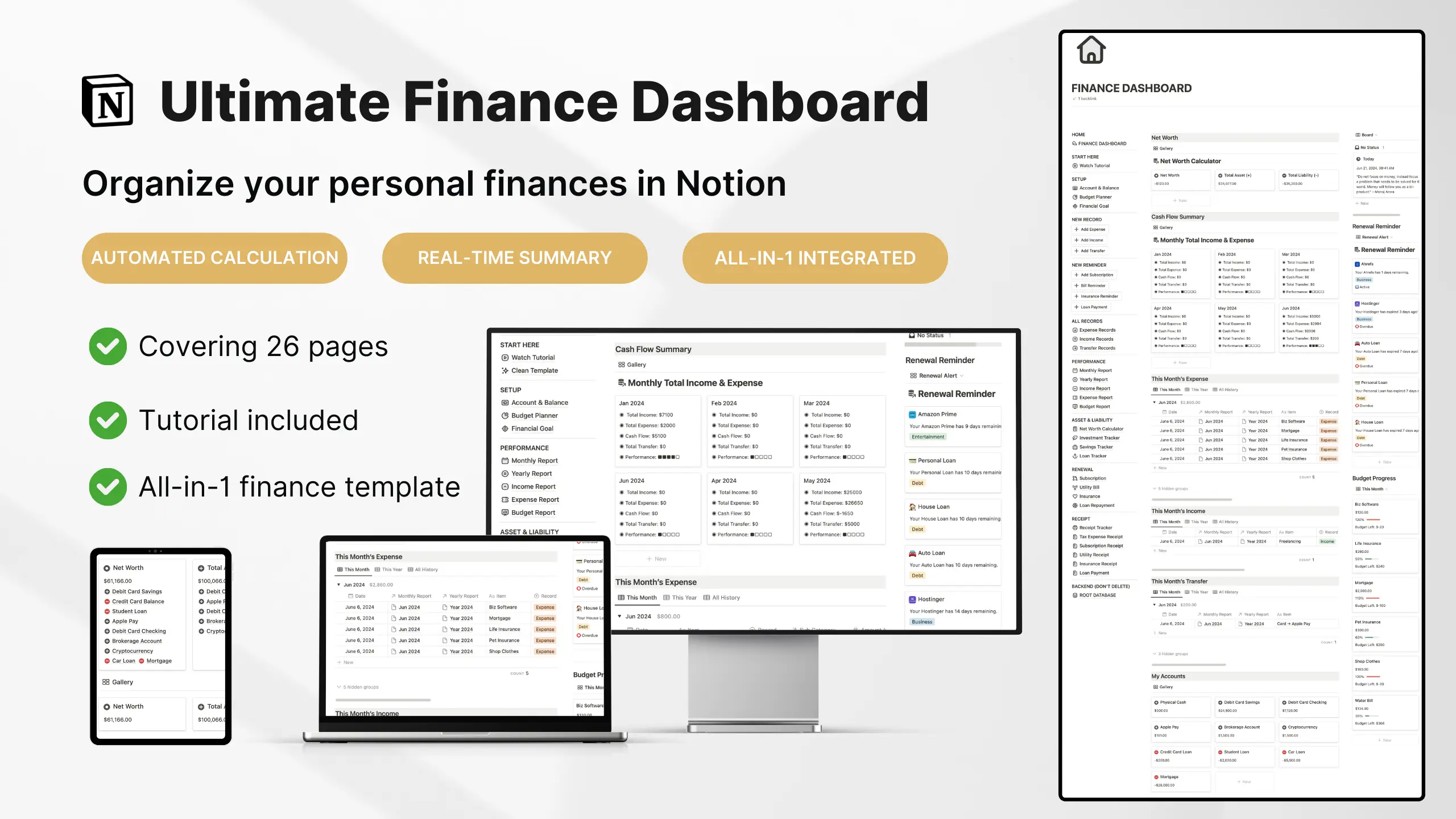 Ultimate Finance Notion Template